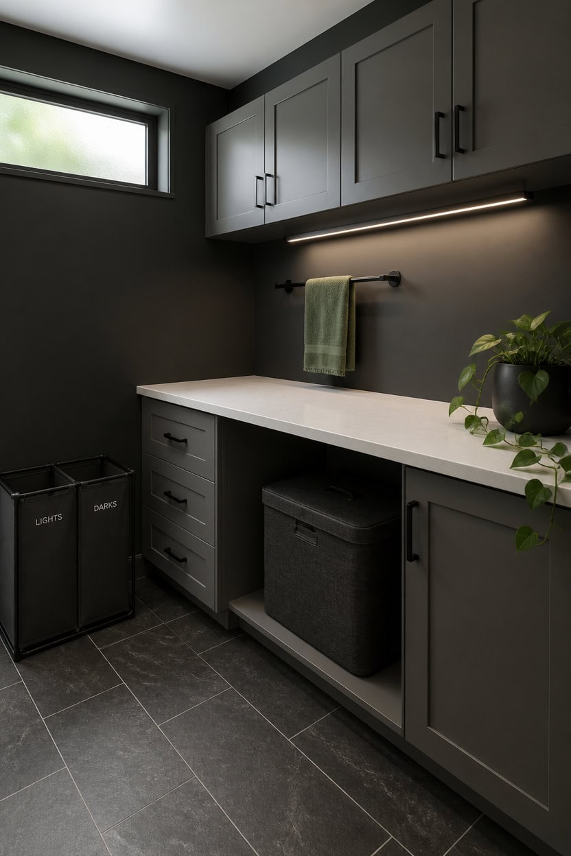 dark gray folding station design