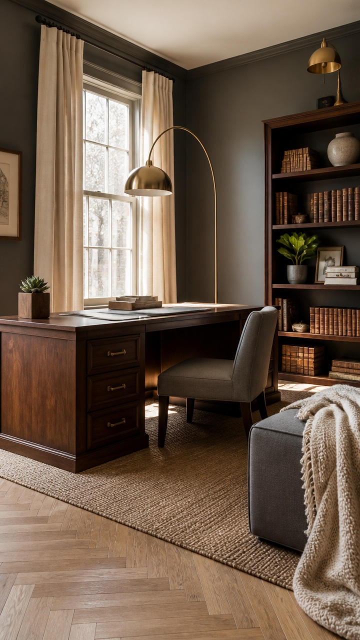 dark walnut paired with contrast