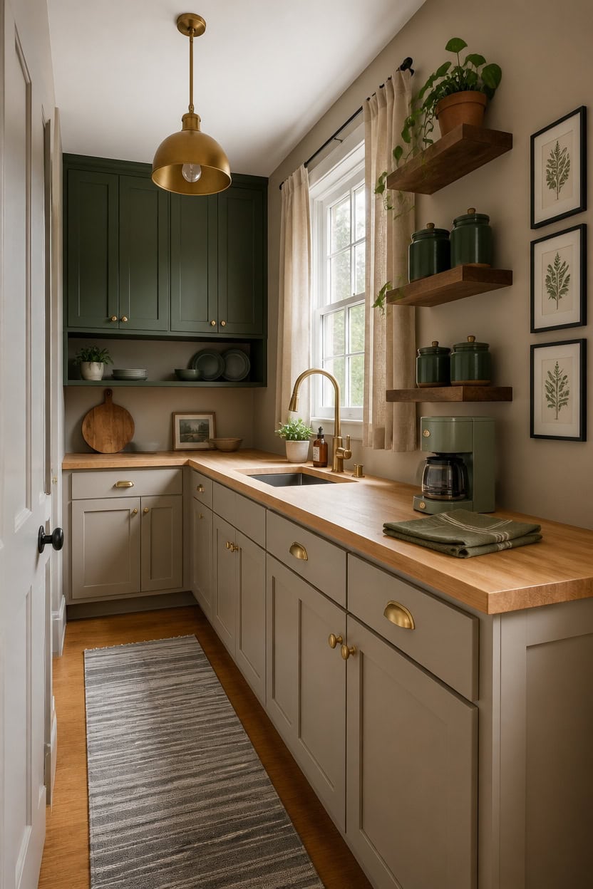 deliberate gray and sage green