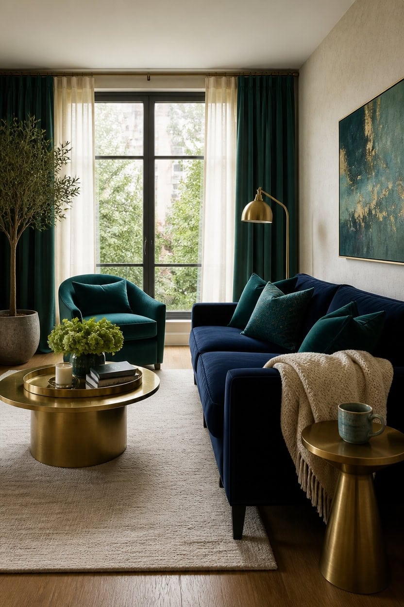 elegant teal gold harmony