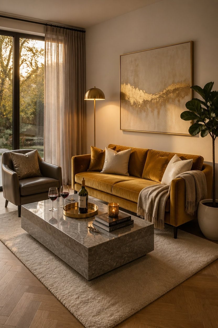 elegant wine conversation nook