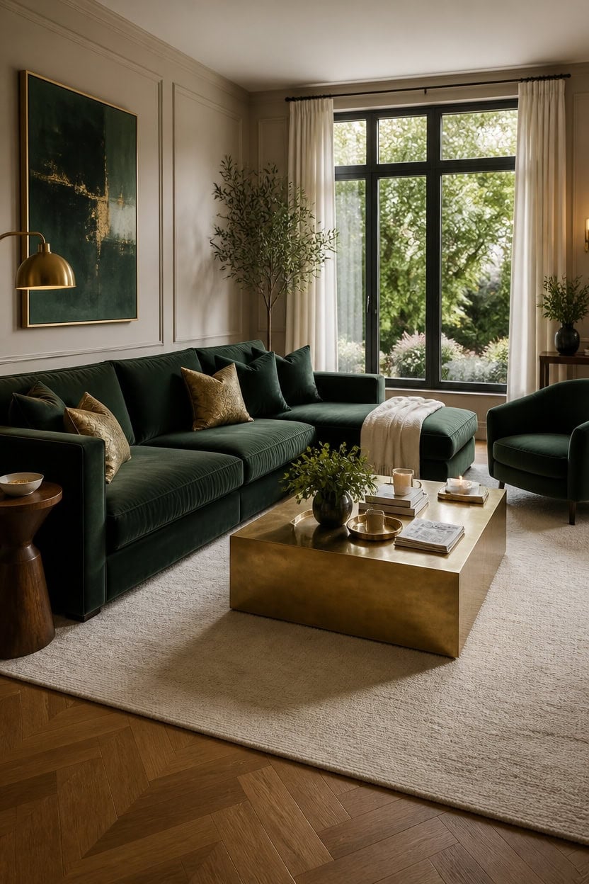emerald gold modern elegance