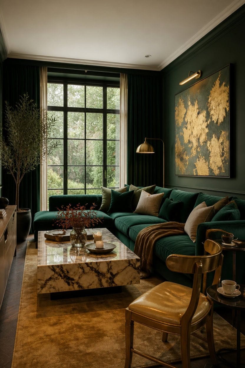 emerald gold regal accents