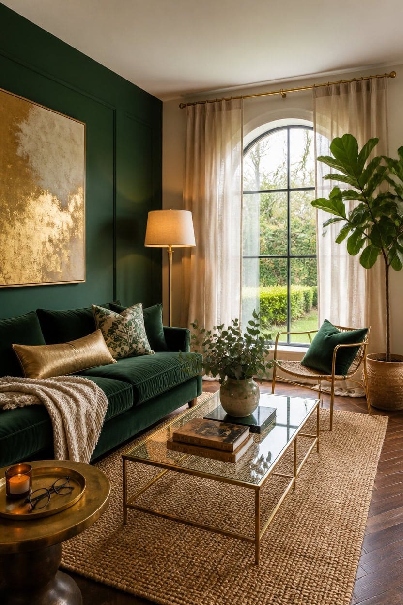 emerald gold textile refresh