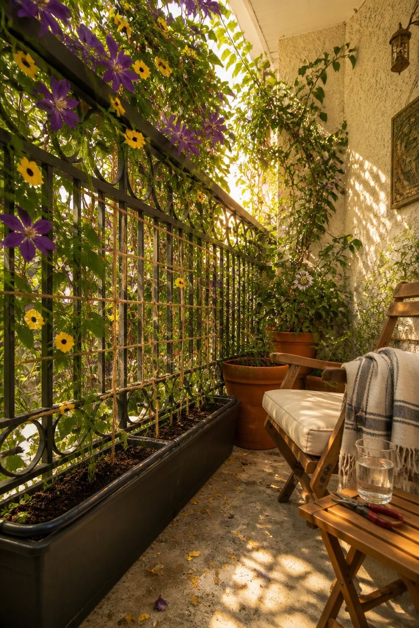 fast growing railing climbing privacy vines