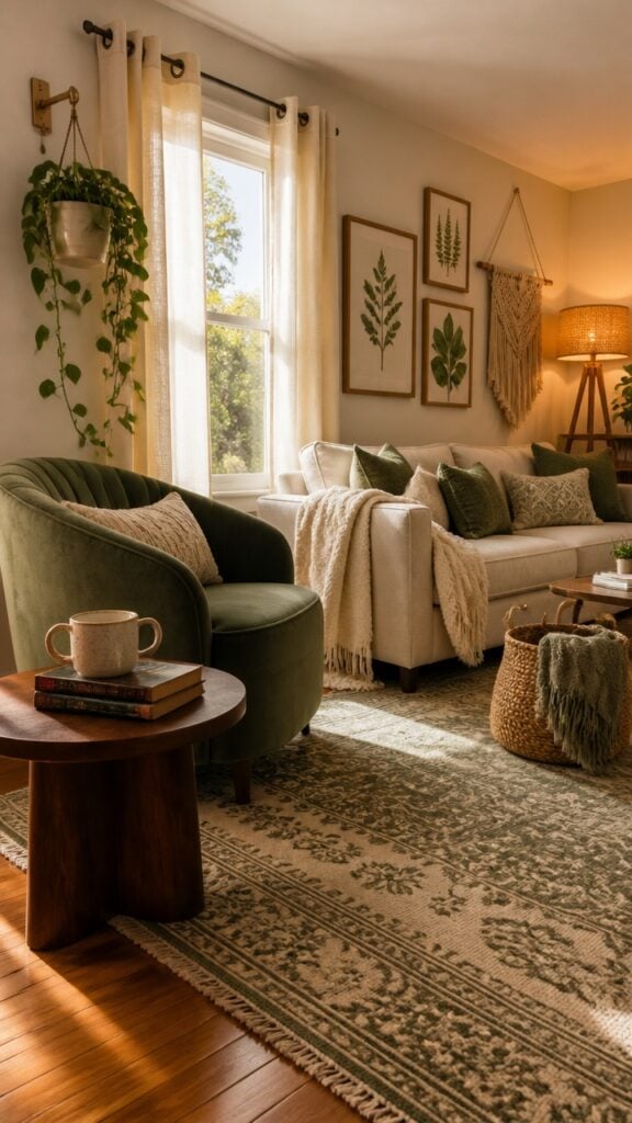 Why Are Green & Cream Living Rooms the Perfect Choice to Bring the Garden Indoors?