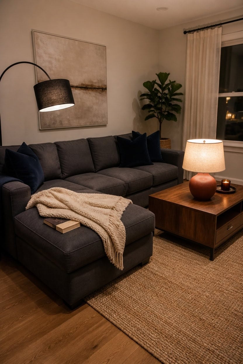 glare free dark gray lighting