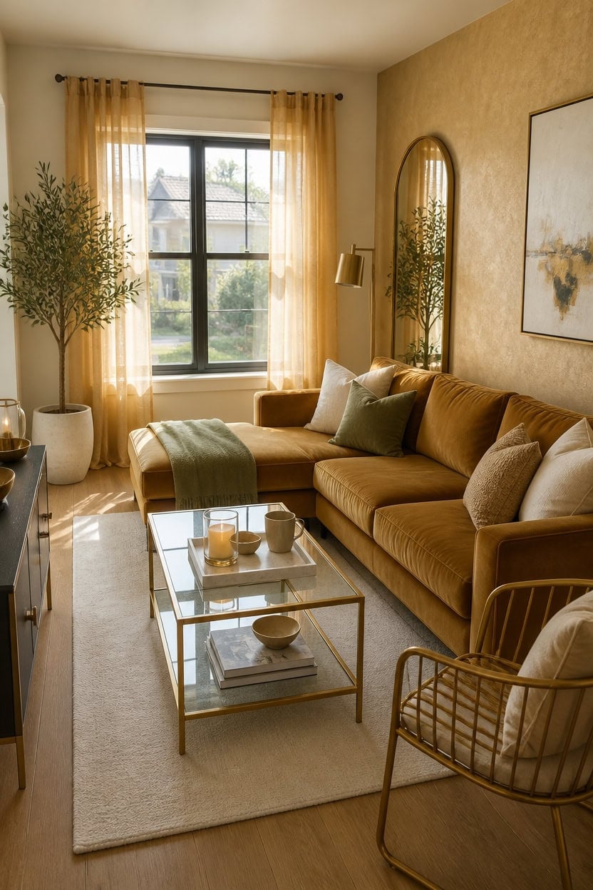gold accent budget luxe