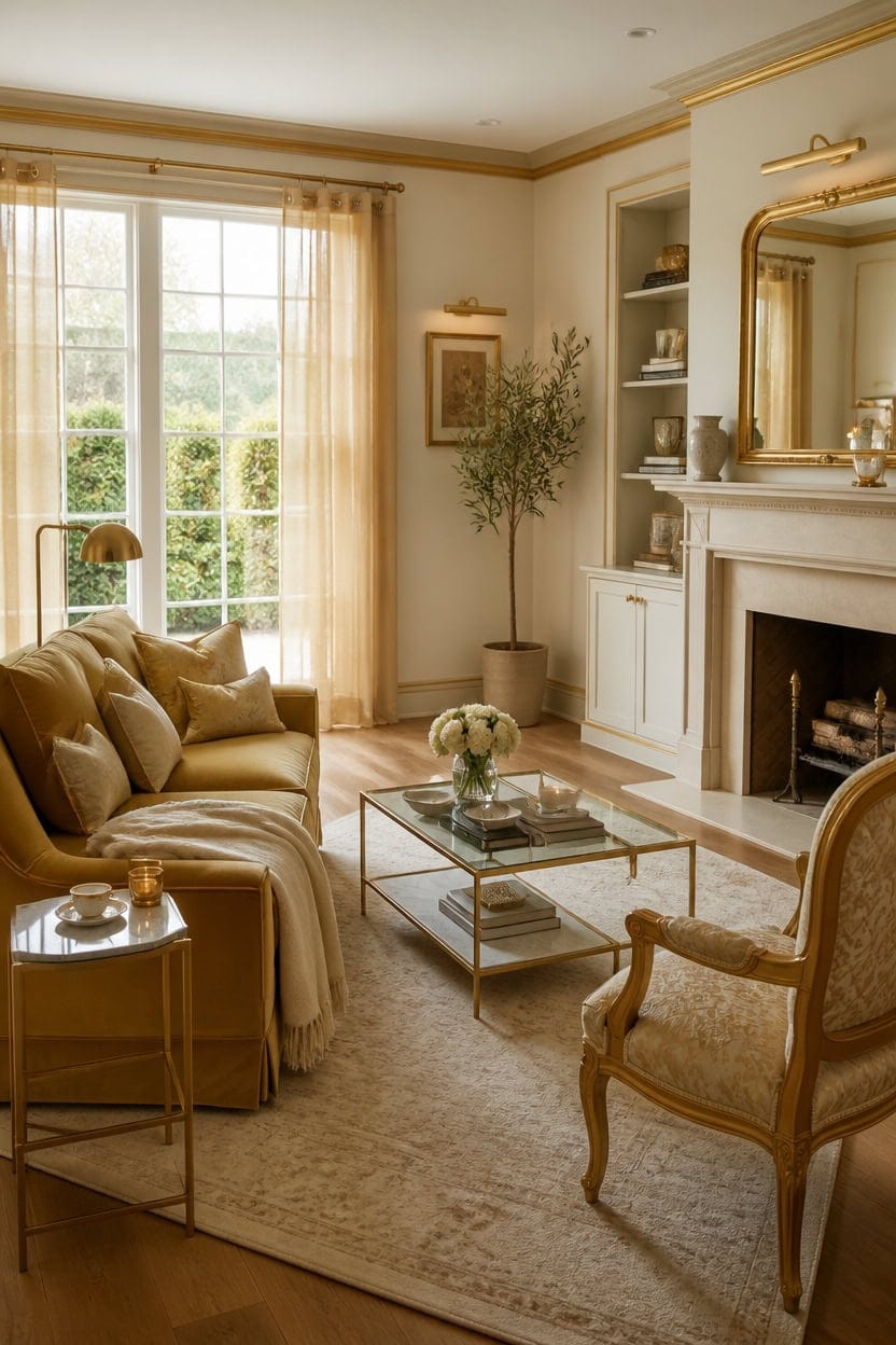 gold accented architectural elegance