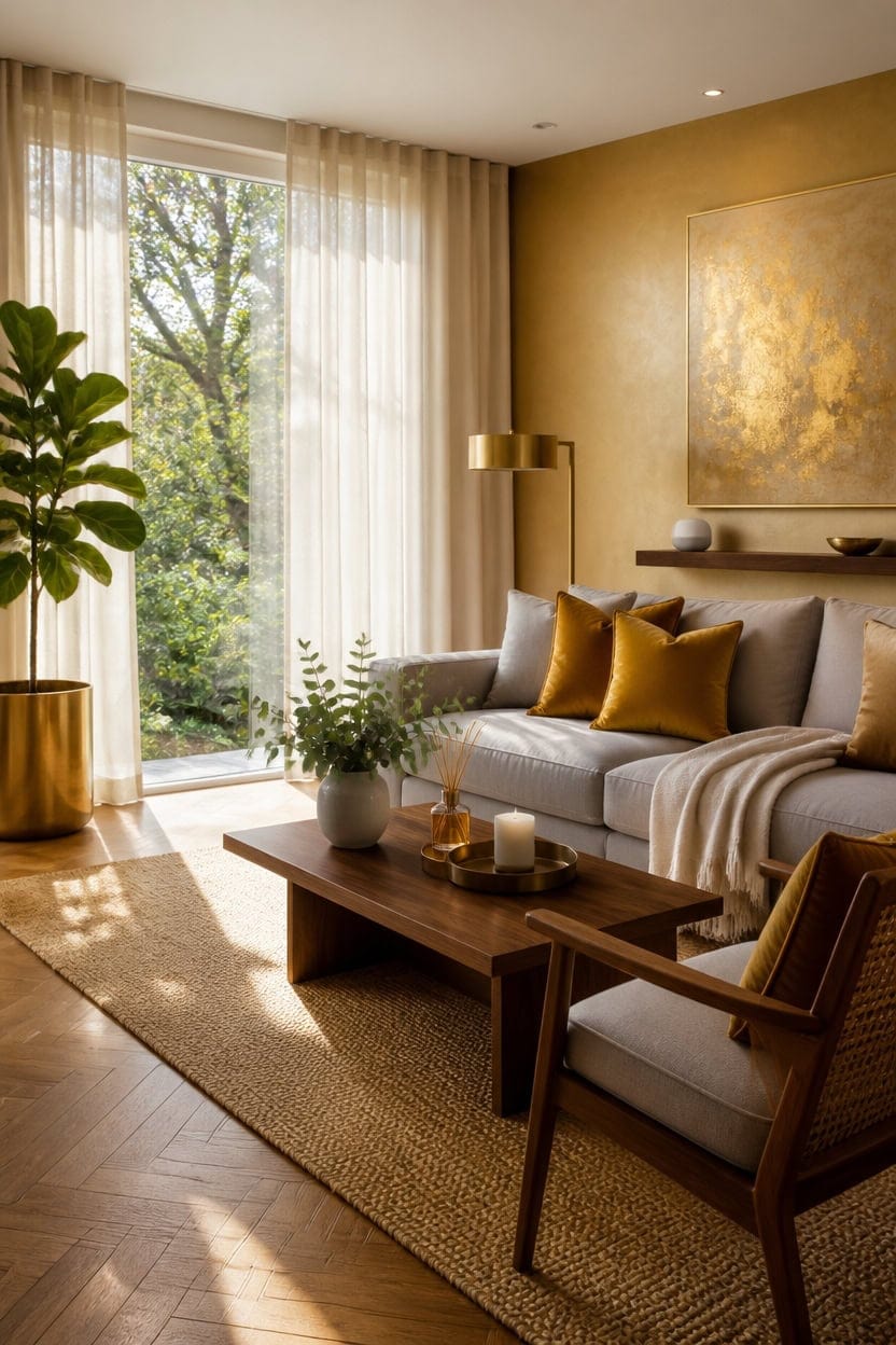gold accented cozy seasonal swaps