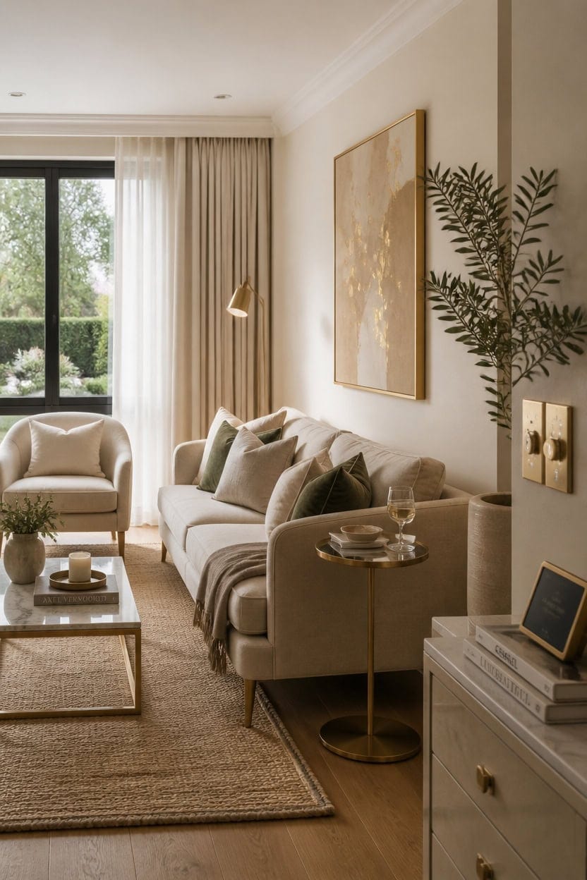 gold accented smart living