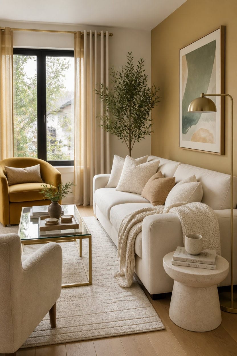 gold accents balanced neutrals