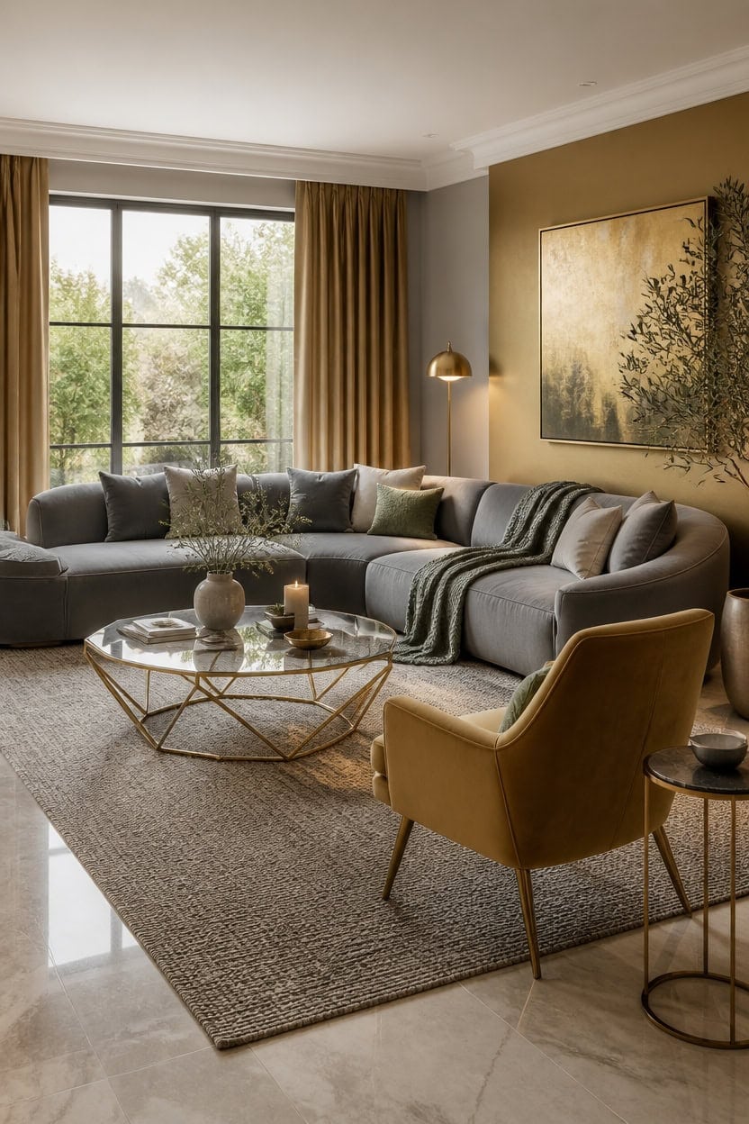 gold grey balanced interiors