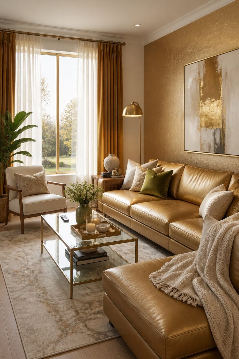 gold lighting textured elegance