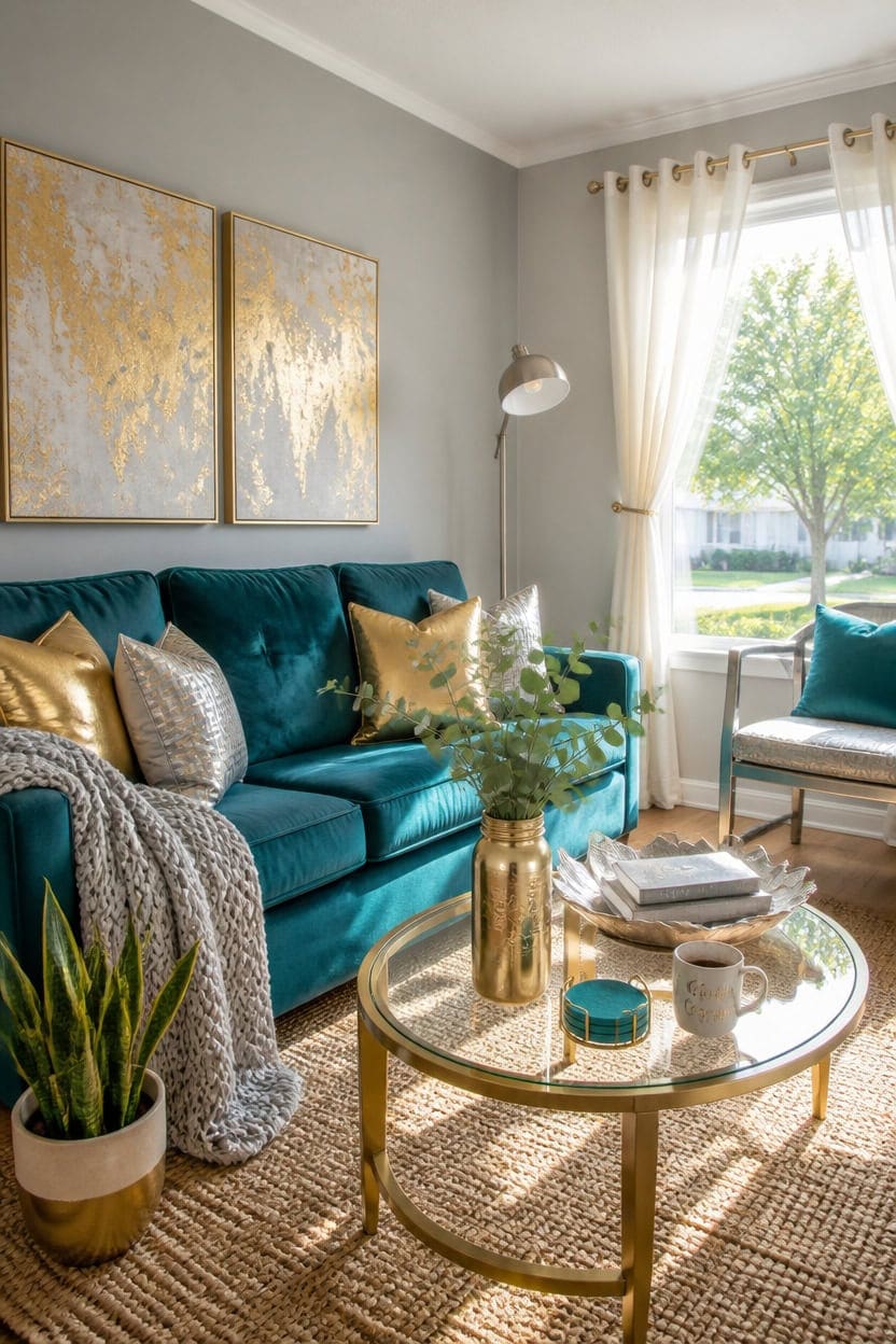 gold silver luxe diy
