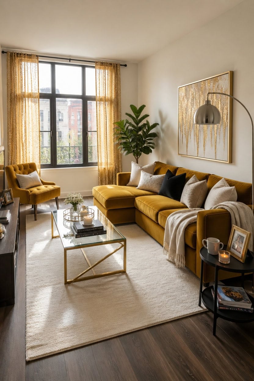 gold styled sleek d cor