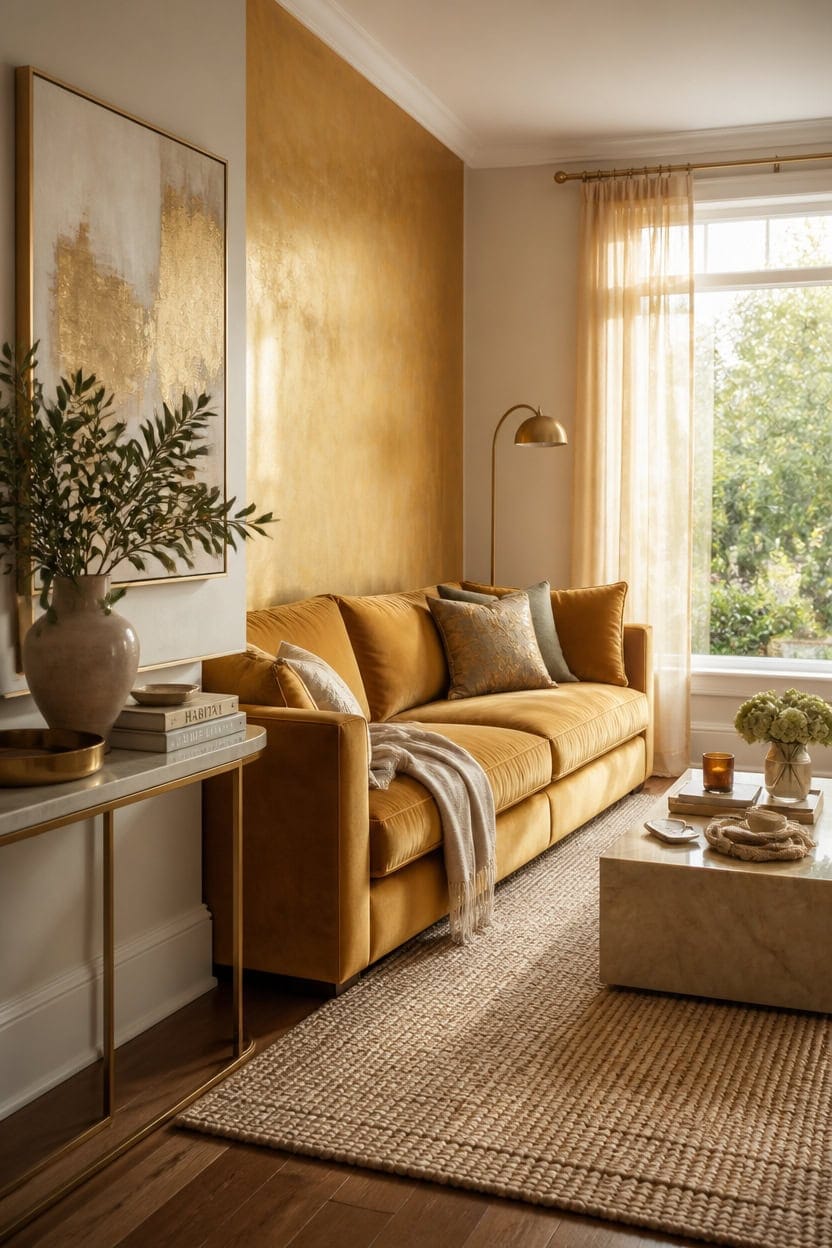 gold tinted seasonal room refresh