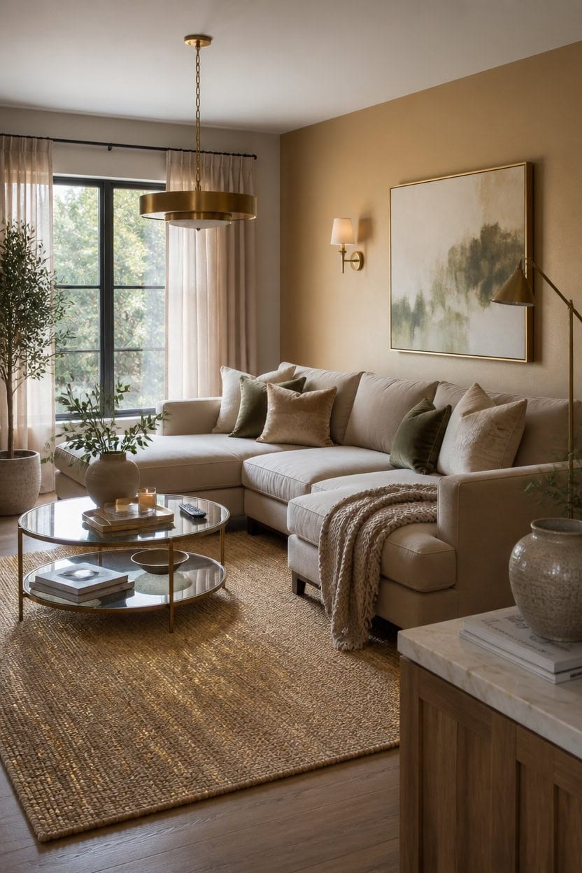 gold toned lighting harmony