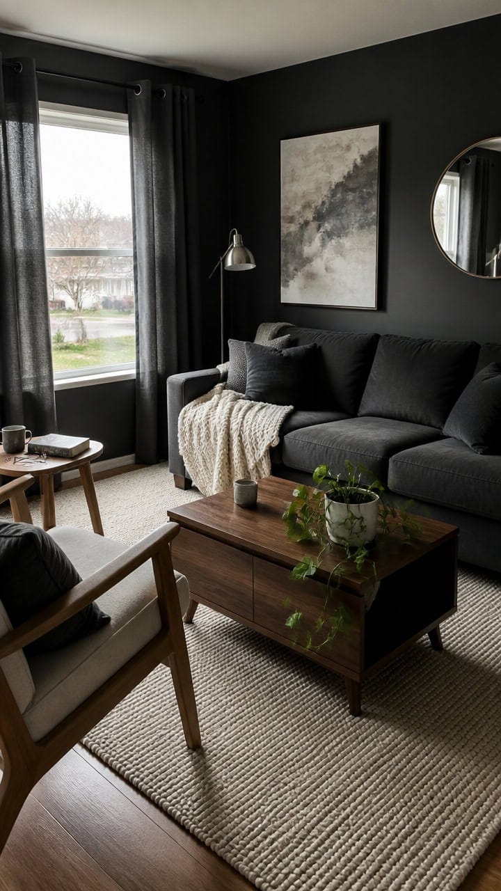 gray living room upgrades