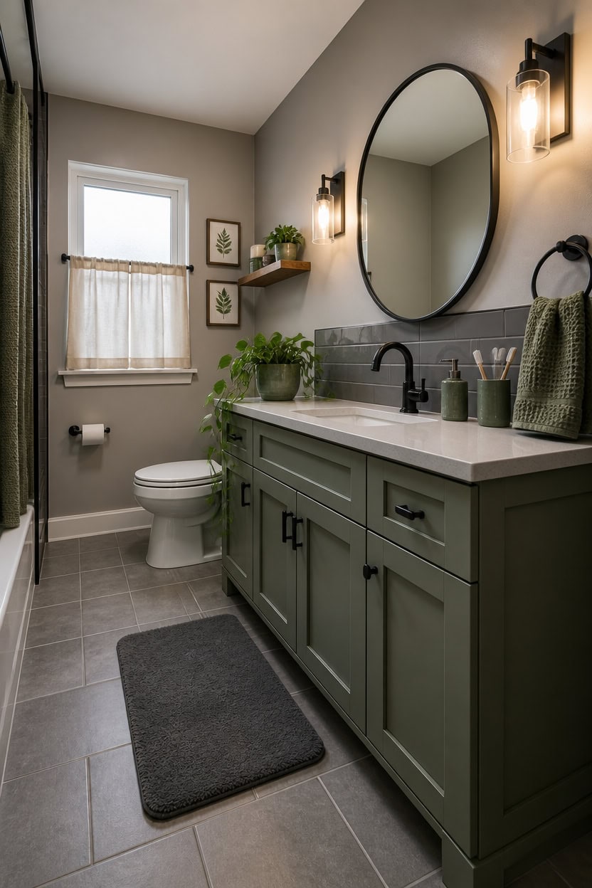 gray tile sage green impact