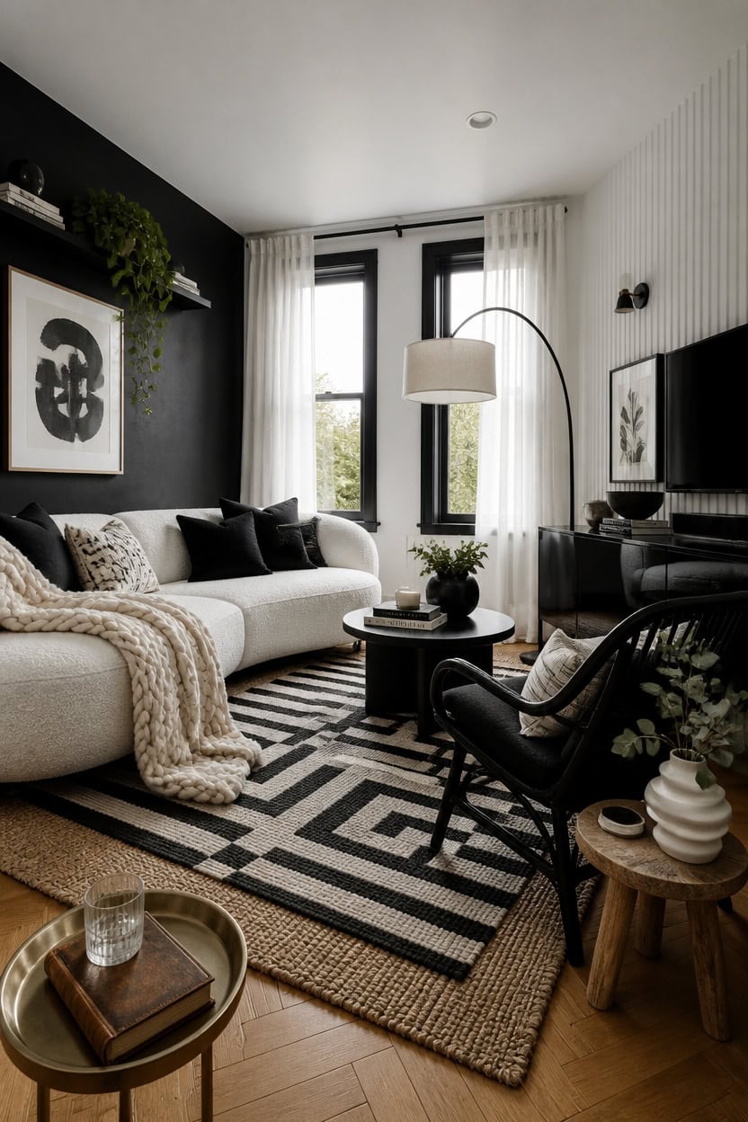 layered textures in monochrome