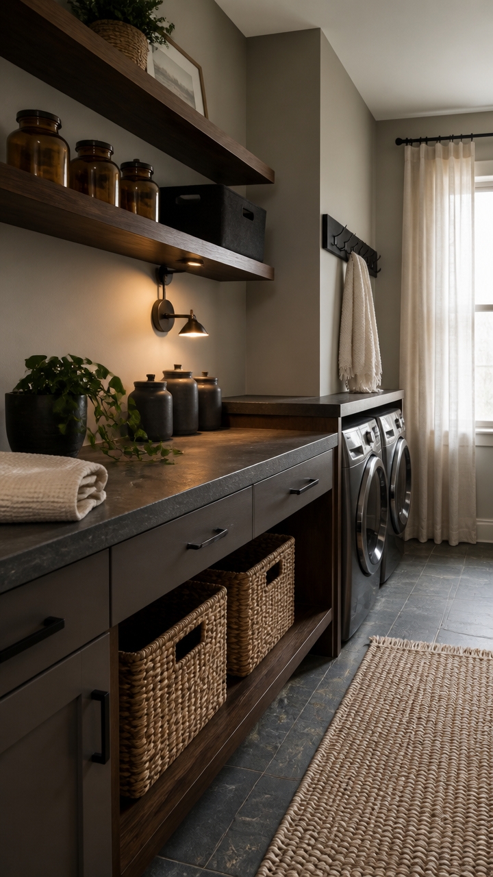 layered textures matte black finishes