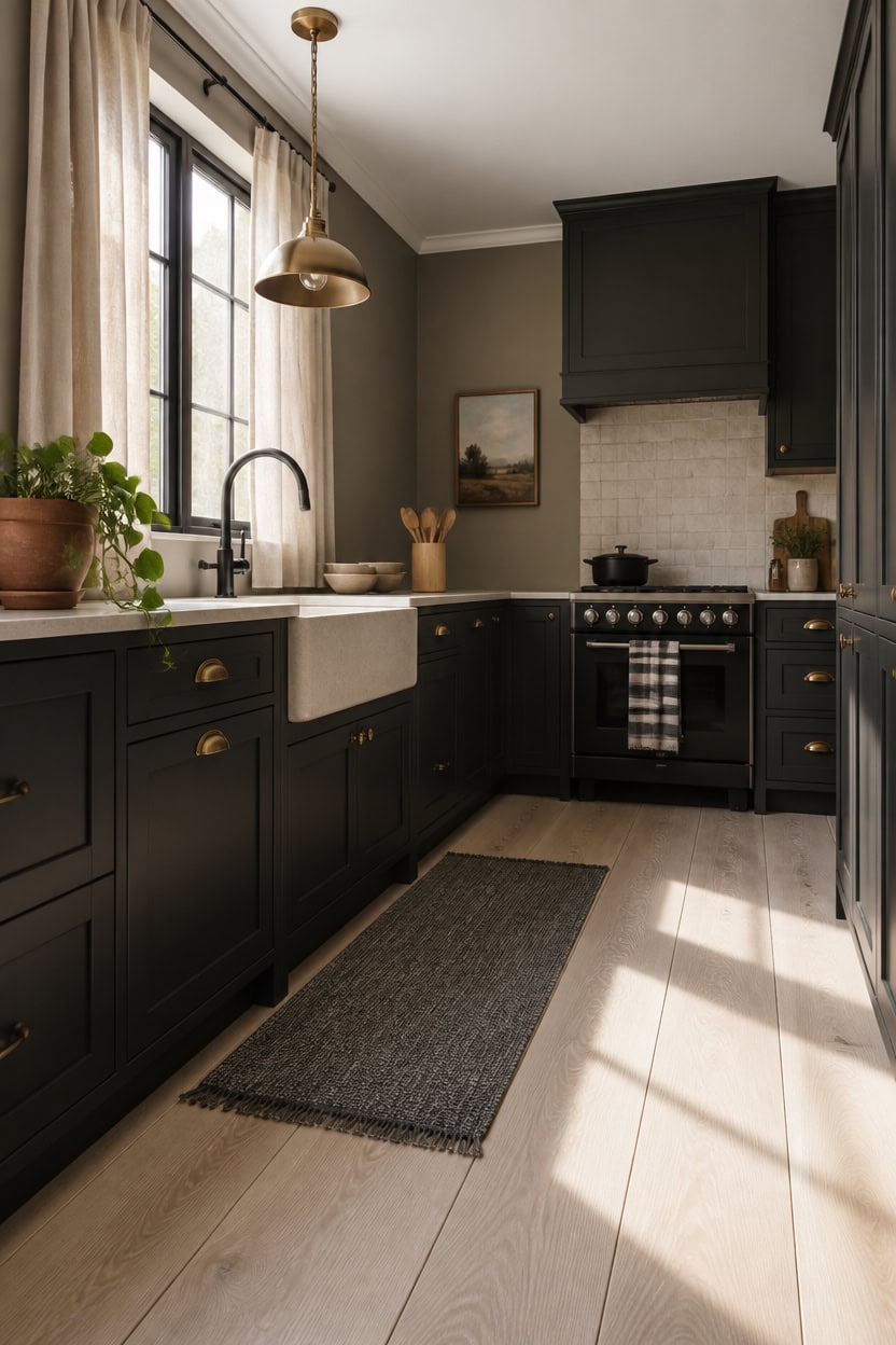 light floors balance dark gray cabinetry