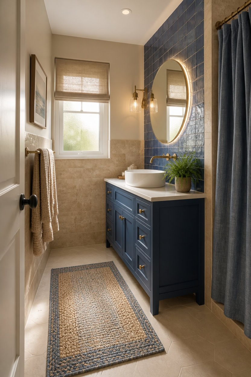 light shifting blue and beige