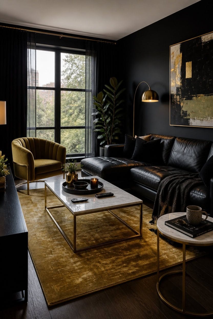 luxe black gold balance