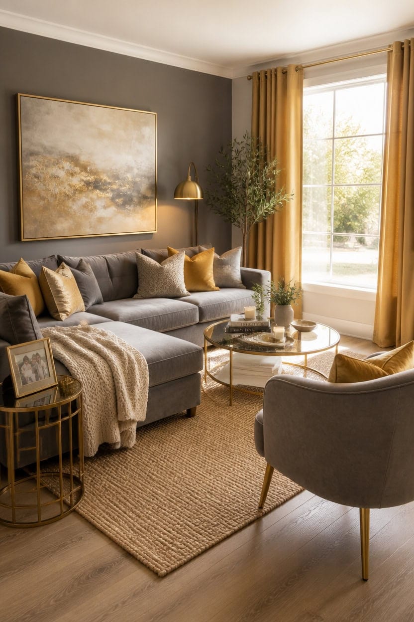 luxe gold gray photo backdrop