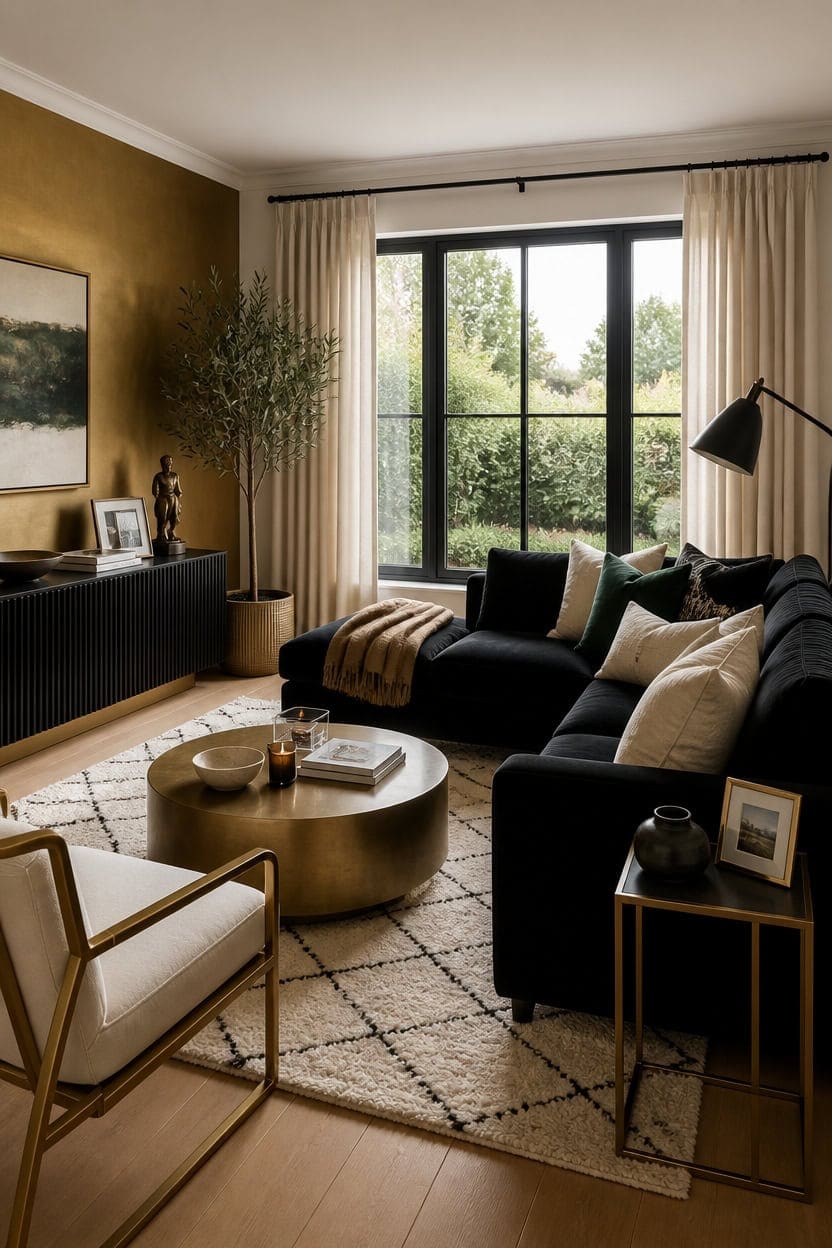 luxurious black gold d cor