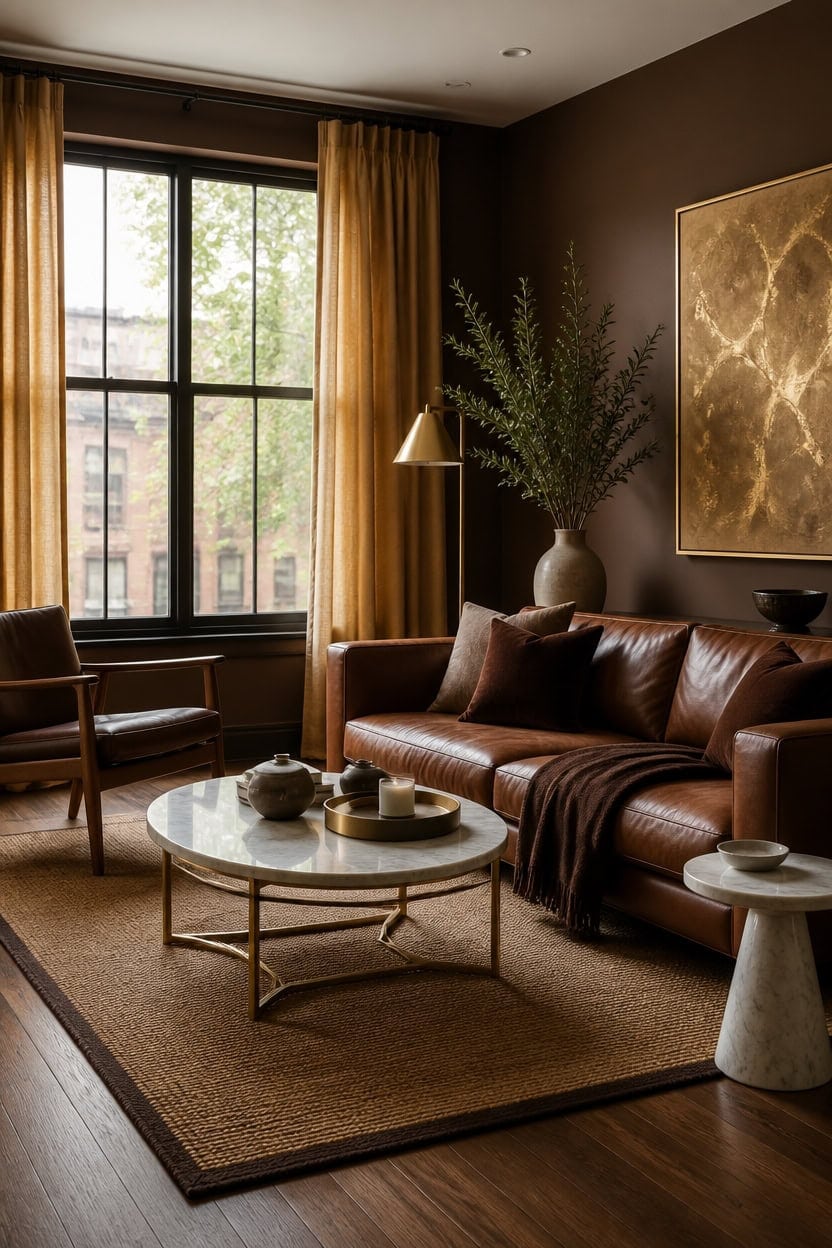 luxurious brown gold harmony