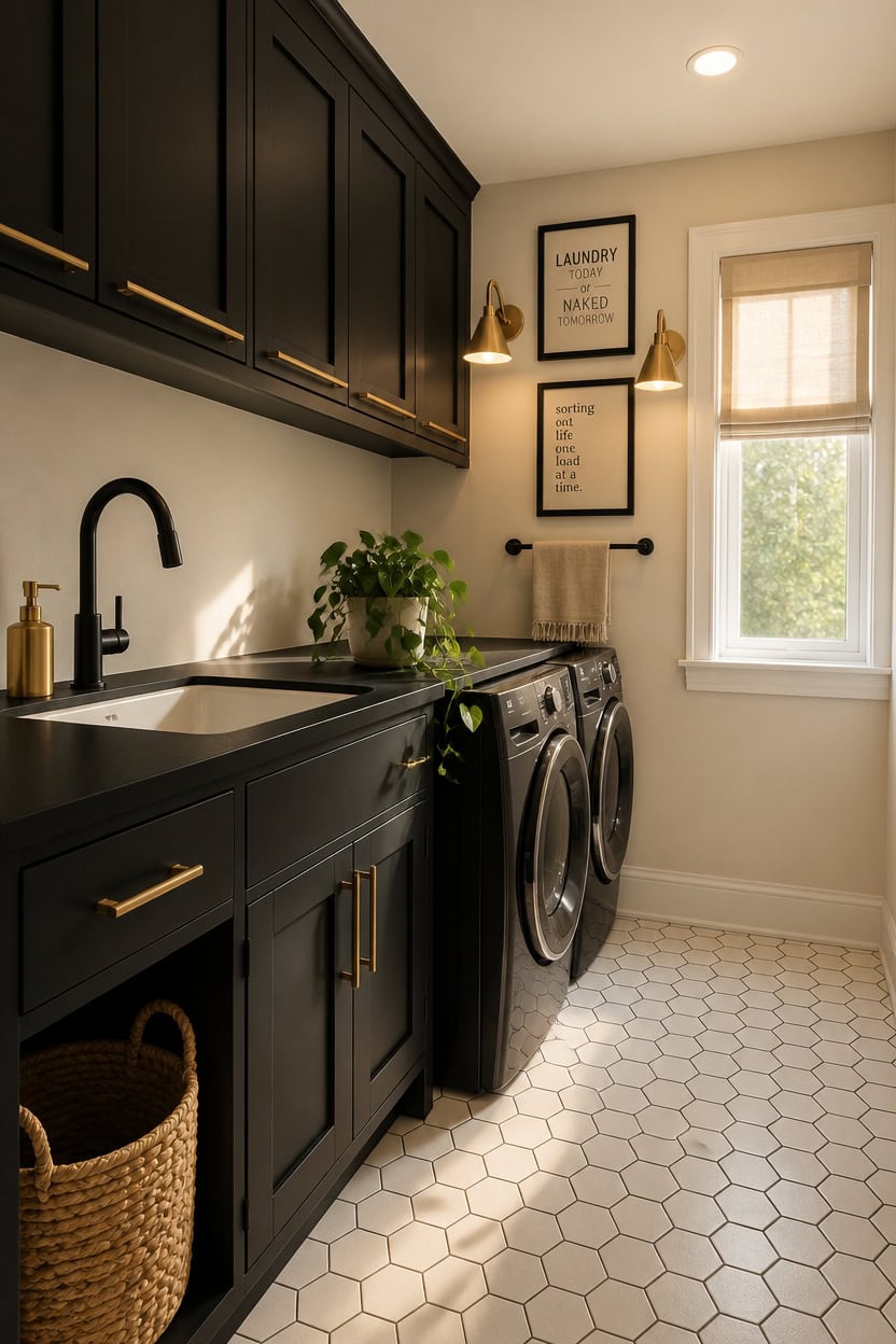 matte black brass contrast