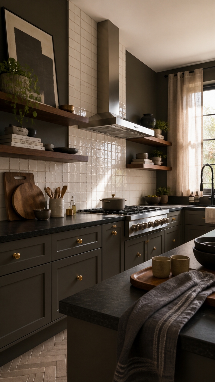 matte slate and walnut