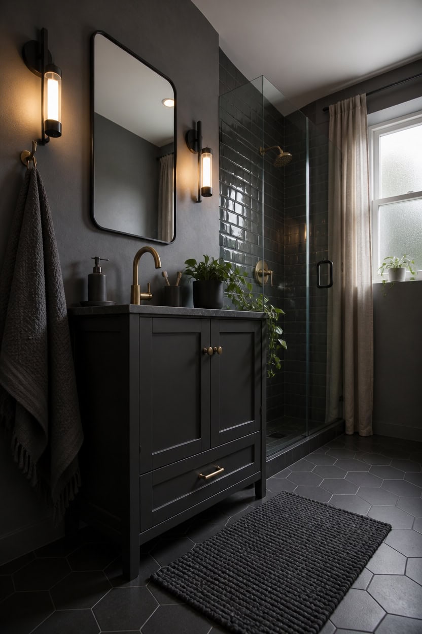 matte walls glossy accents