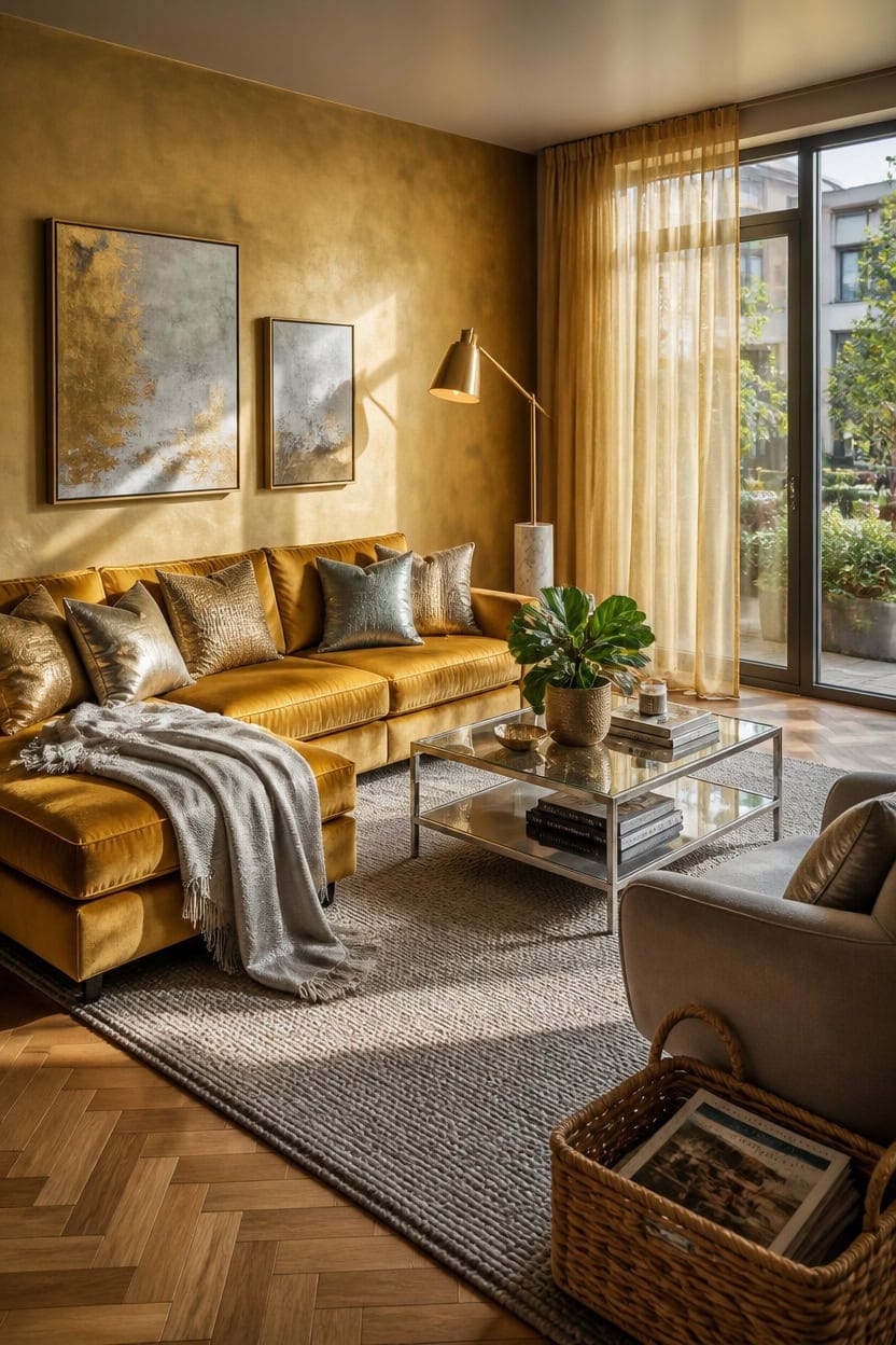 metallic art balanced with textures