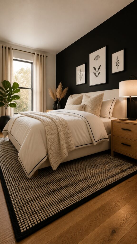 How to Style a Black & Cream Bedroom for Women Who Treat Their Home Like a Gallery