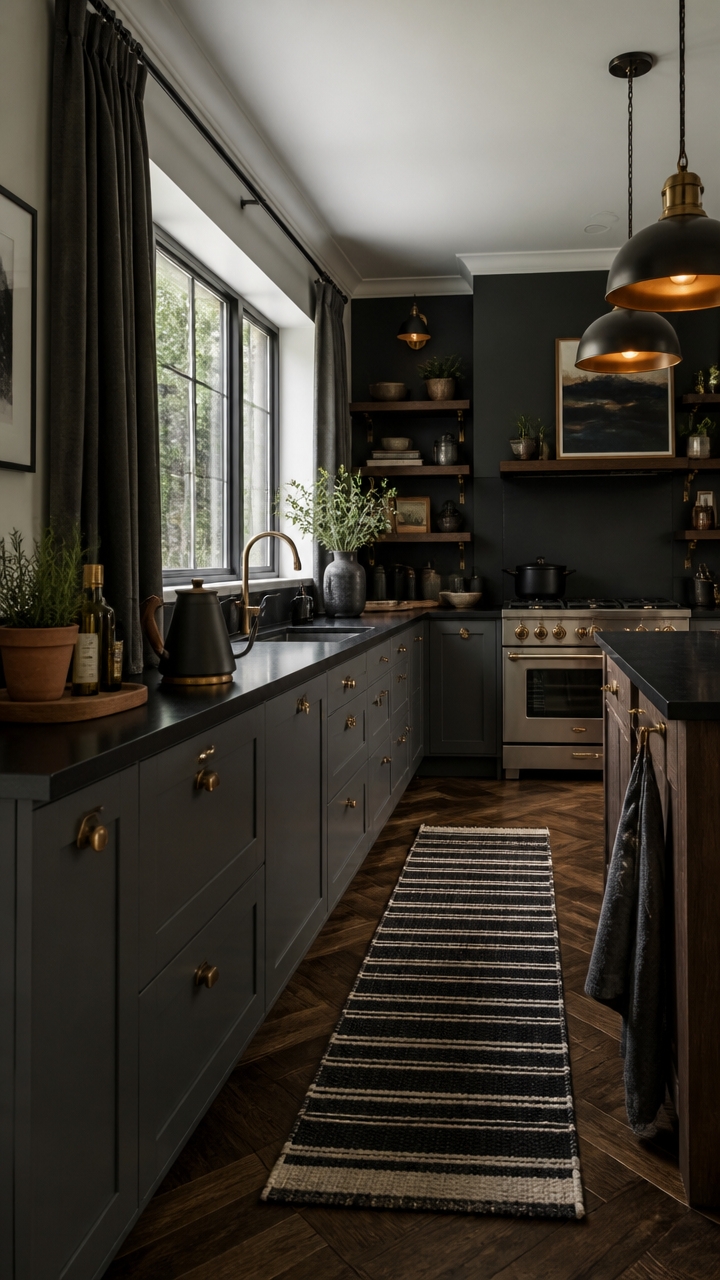 moody dark kitchen psychology