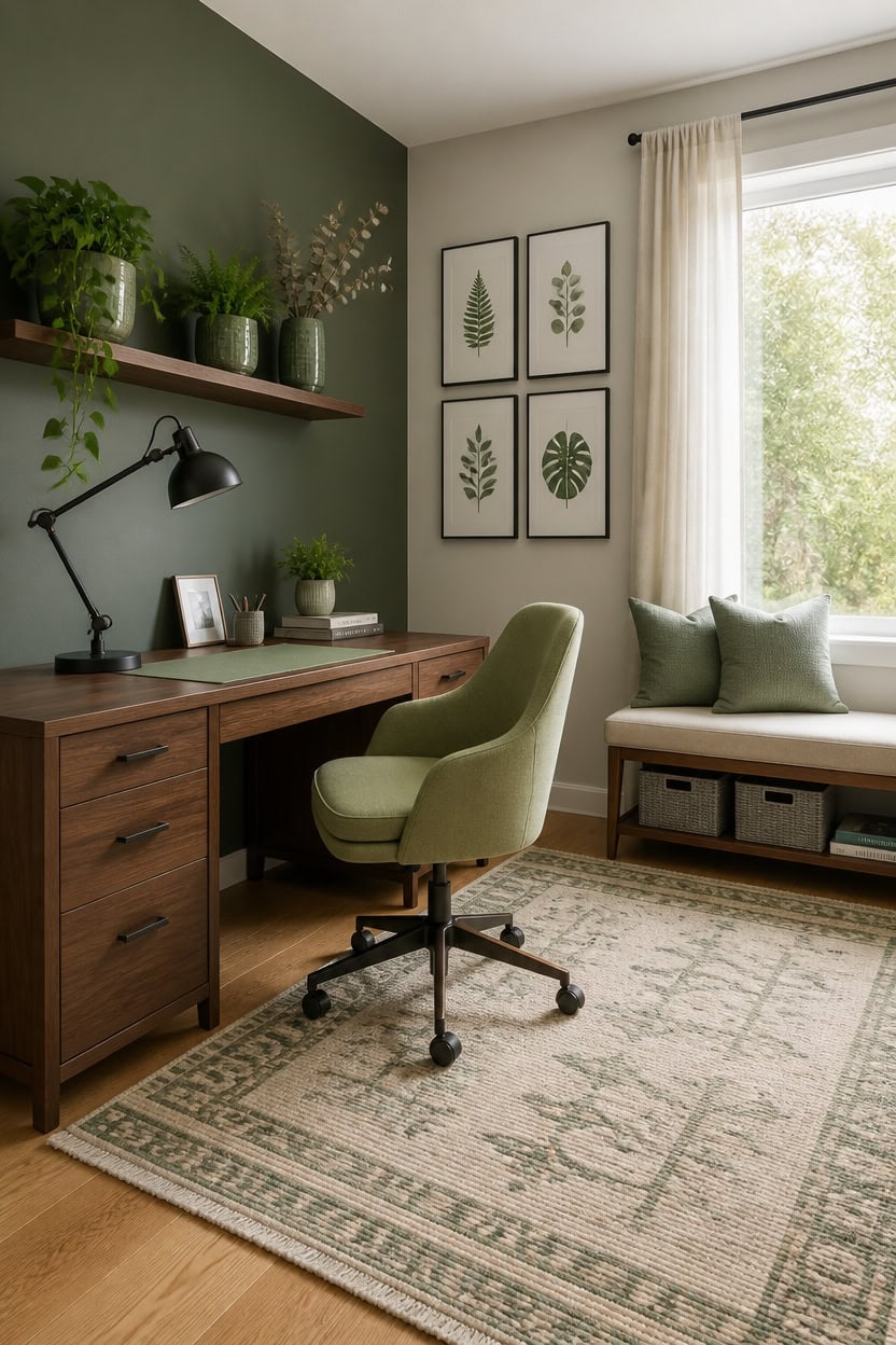 muted gray leaning sage greens