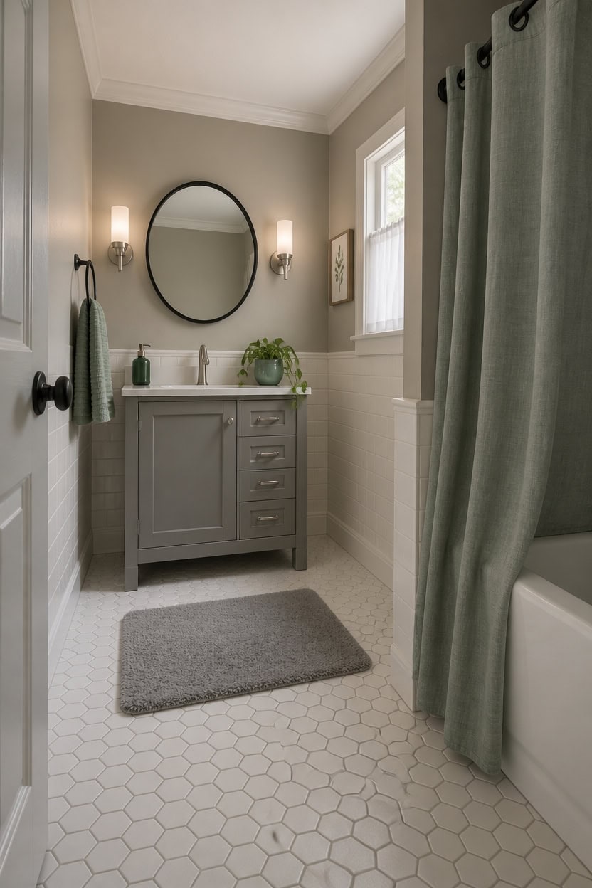muted sage and gray green