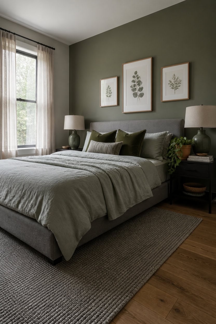 muted sage and gray