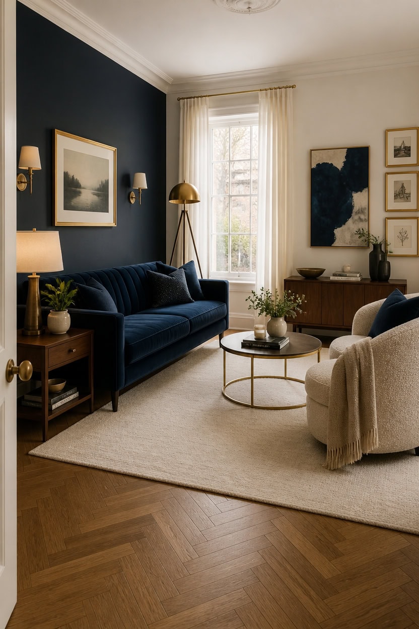 navy anchors burnished brass