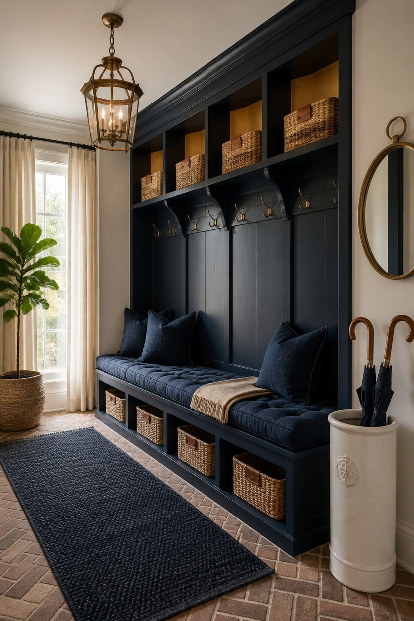 navy anchors burnished brass