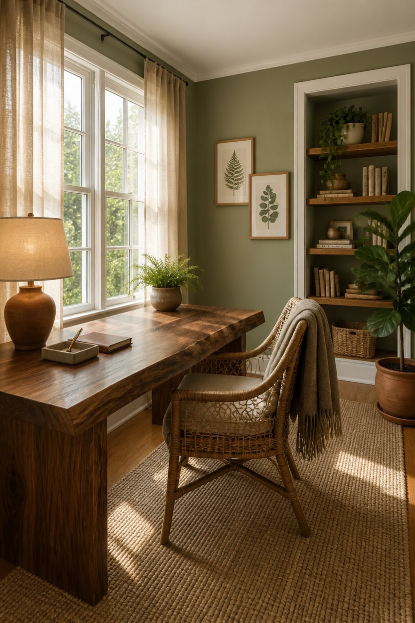 organic textures sage accents