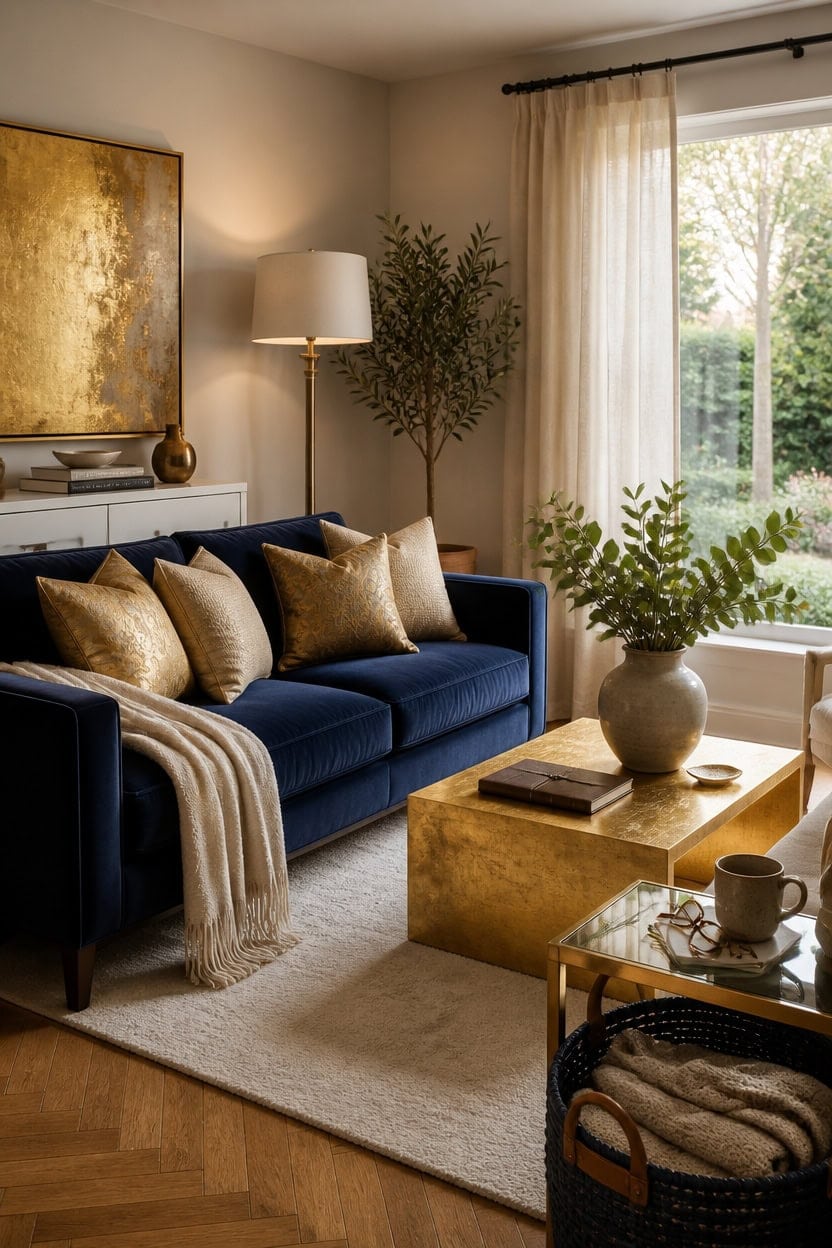 royal blue gold balance