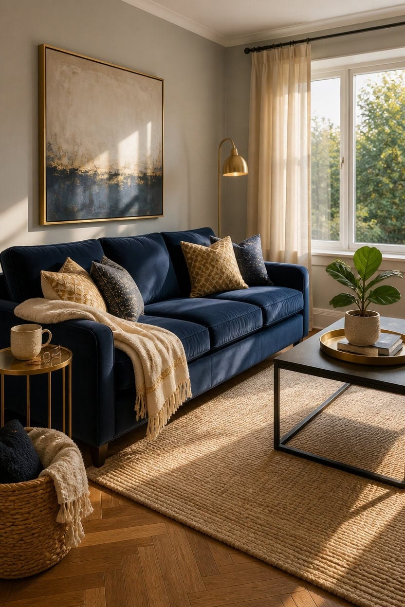 royal velvet with gold accents