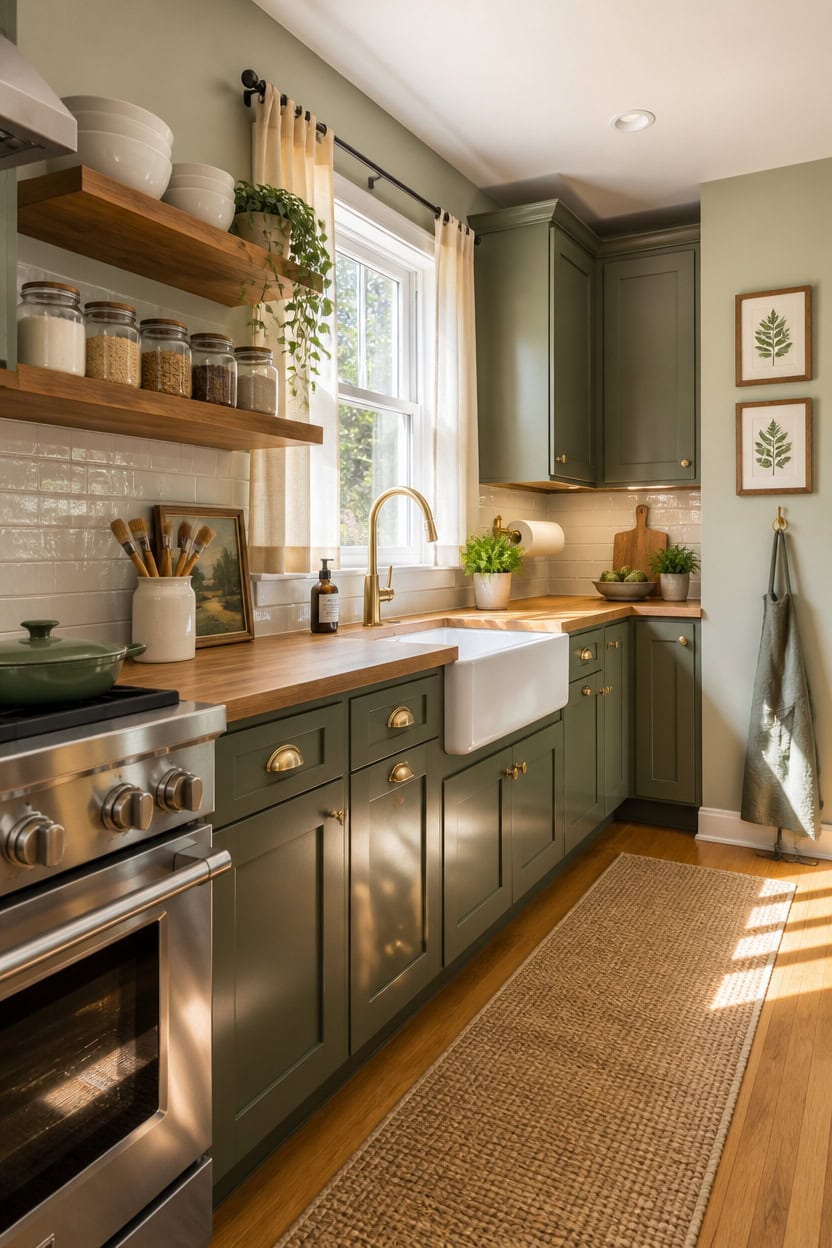sage green cabinet painting guide