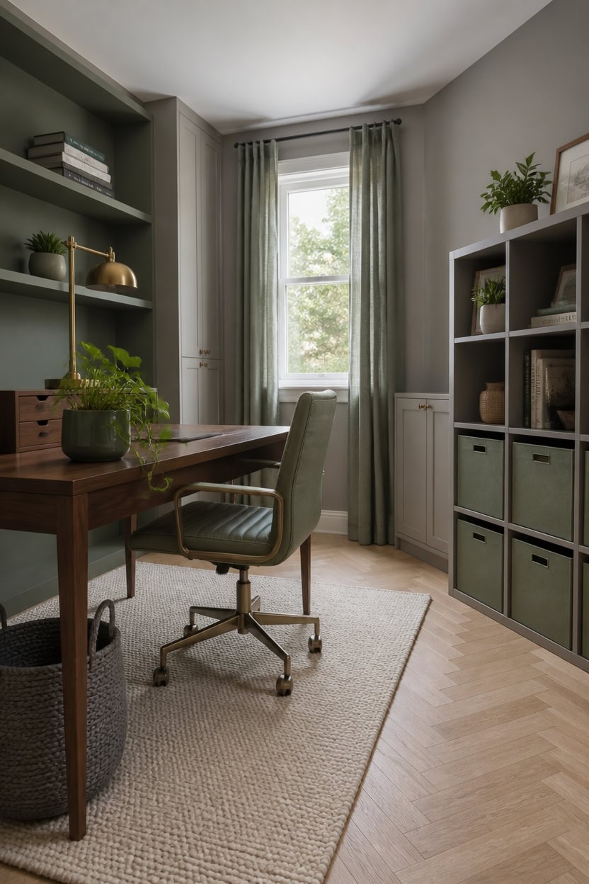 seamless gray and green storage