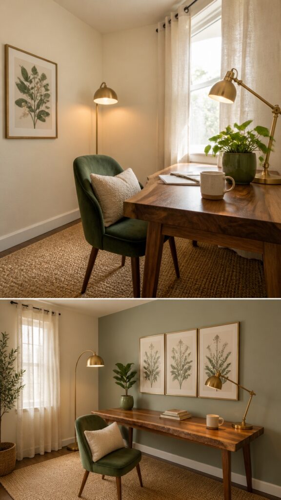 What’s the Real Secret to Designing a Nature-Inspired Green & Cream Home Office?