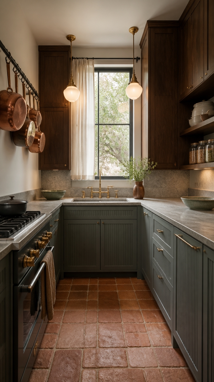 slate gray and walnut